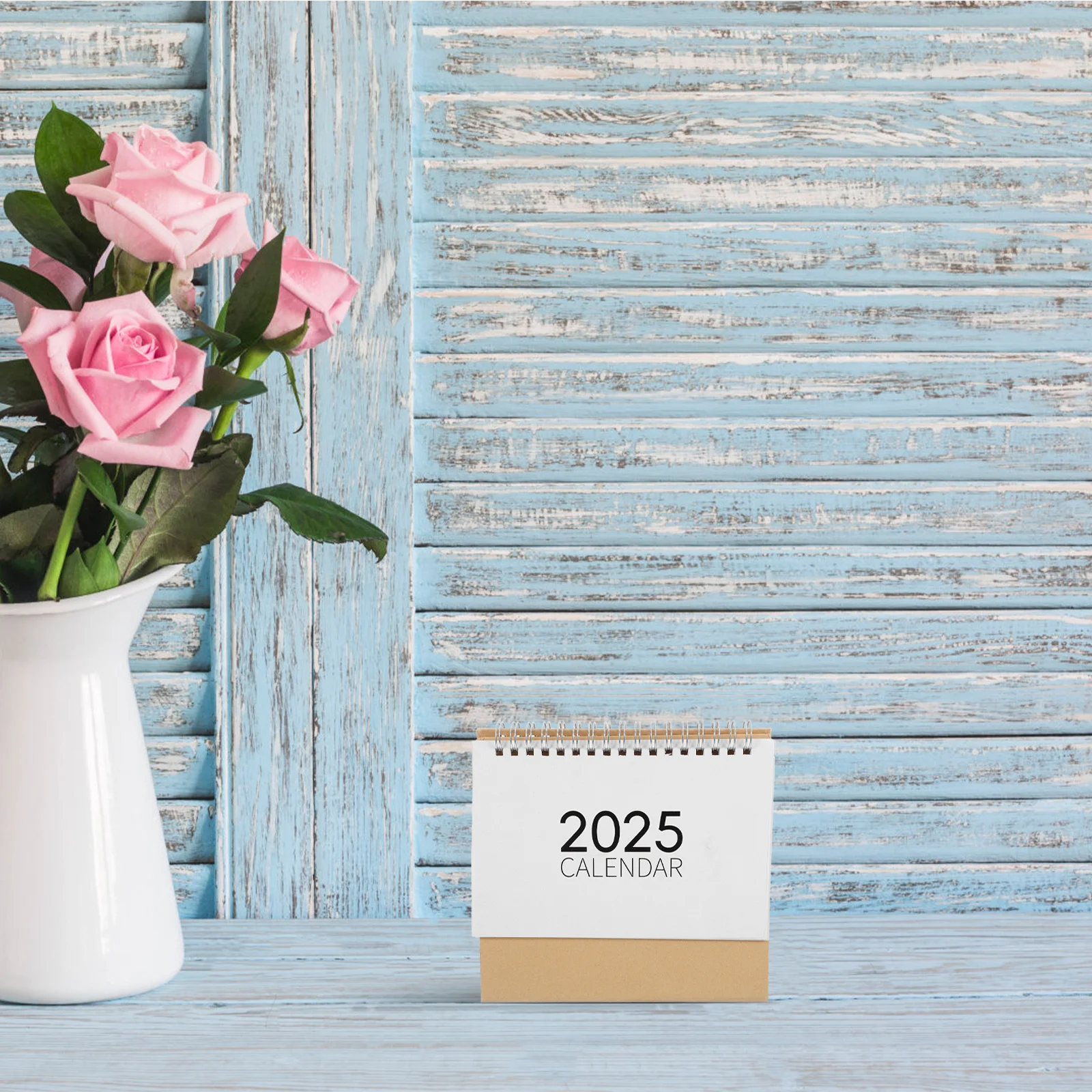 الحد الأدنى أجندة مكتبية /رزنامة مكتبية 2025 مخطط مكتب الزخرفية حامل قابل للطي توفير المساحة استخدام المكاتب المنزلية الجمالية الحديثة #1