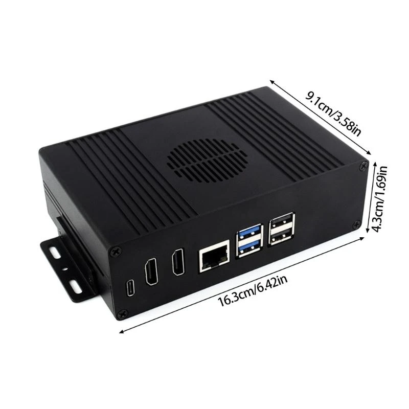 Q22A Advanced Enclosure M.2 PCIe Expansion Case Double Hdmis Type C Port Interfaces For Raspberry 5 Mainboards Expansion