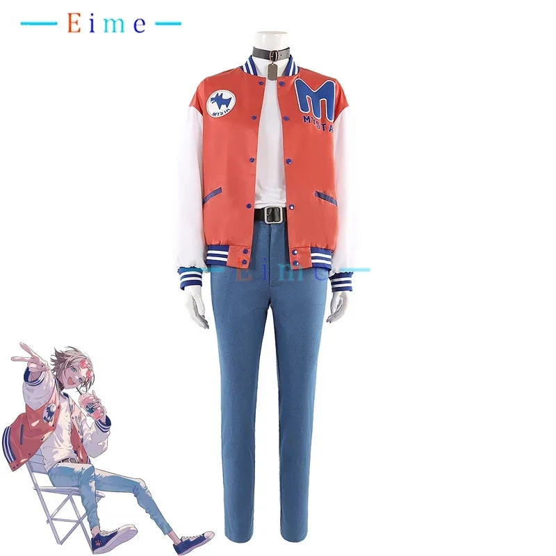 

Vtuber Luxiem Mysta Rias Cosplay Costume Fancy Yutuber Baseball Suit Coat Shirt Pants Halloween Uniforms Custom Made