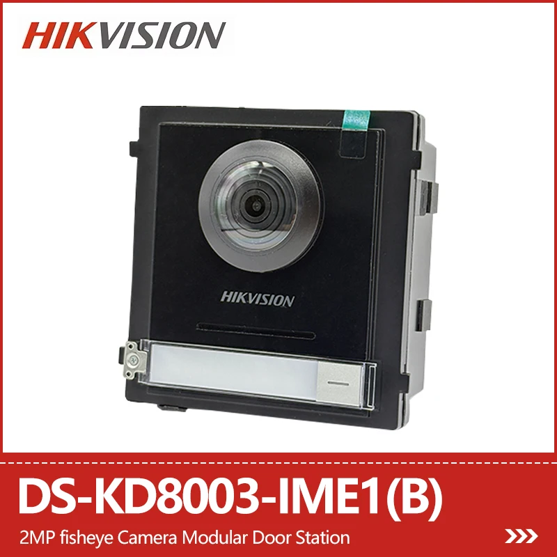 Hikvision 2MP Fisheye 카메라 도어 스테이션 양방향 오디오 PoE IP65 WDR 2 잠금 제어 DS-KD8003-IME1(B)