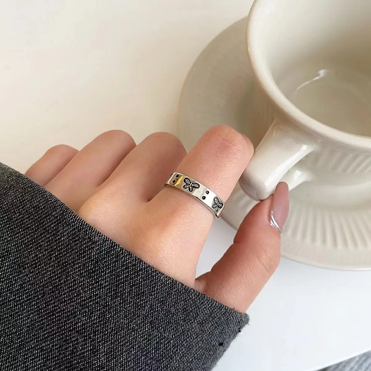 

Purely handmade - butterfly ring.