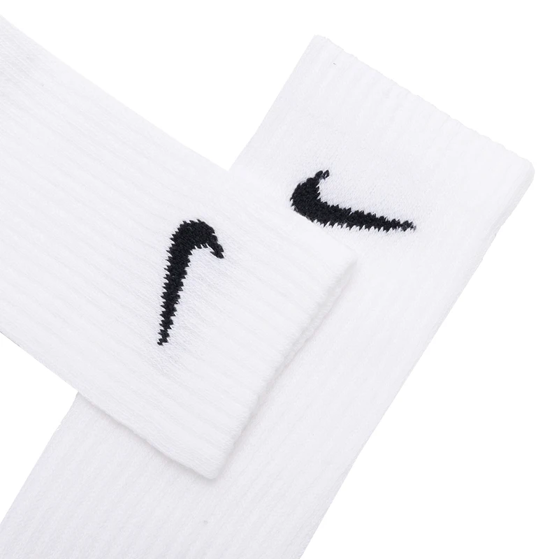 مجموعة Nike مكونة من ثلاثة أزواج من الجوارب الرجالية والنسائية للاستخدام اليومي Ltwt Crew 3Pr جوارب تدريب منتصف الساق Sx7676-100 #4