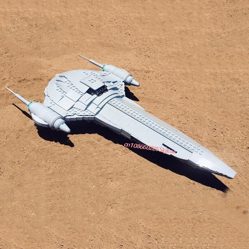 848 Uds. Película de batalla de estrellas MOC tipo J Nubian Naboo modelo de barco espacial real DIY ideas creativas juguete para niños ensamblaje rompecabezas regalo de cumpleaños