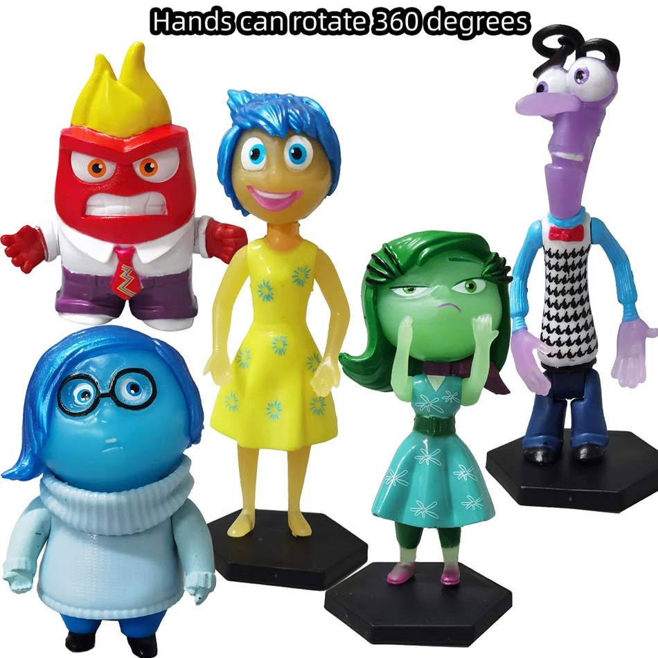 5-10pcs Disney Inside Out Kids Toy Figure Sadness Joy Anger Action Doll Toy Cake Decorative  Desk Ornament Kid Birthday Gift