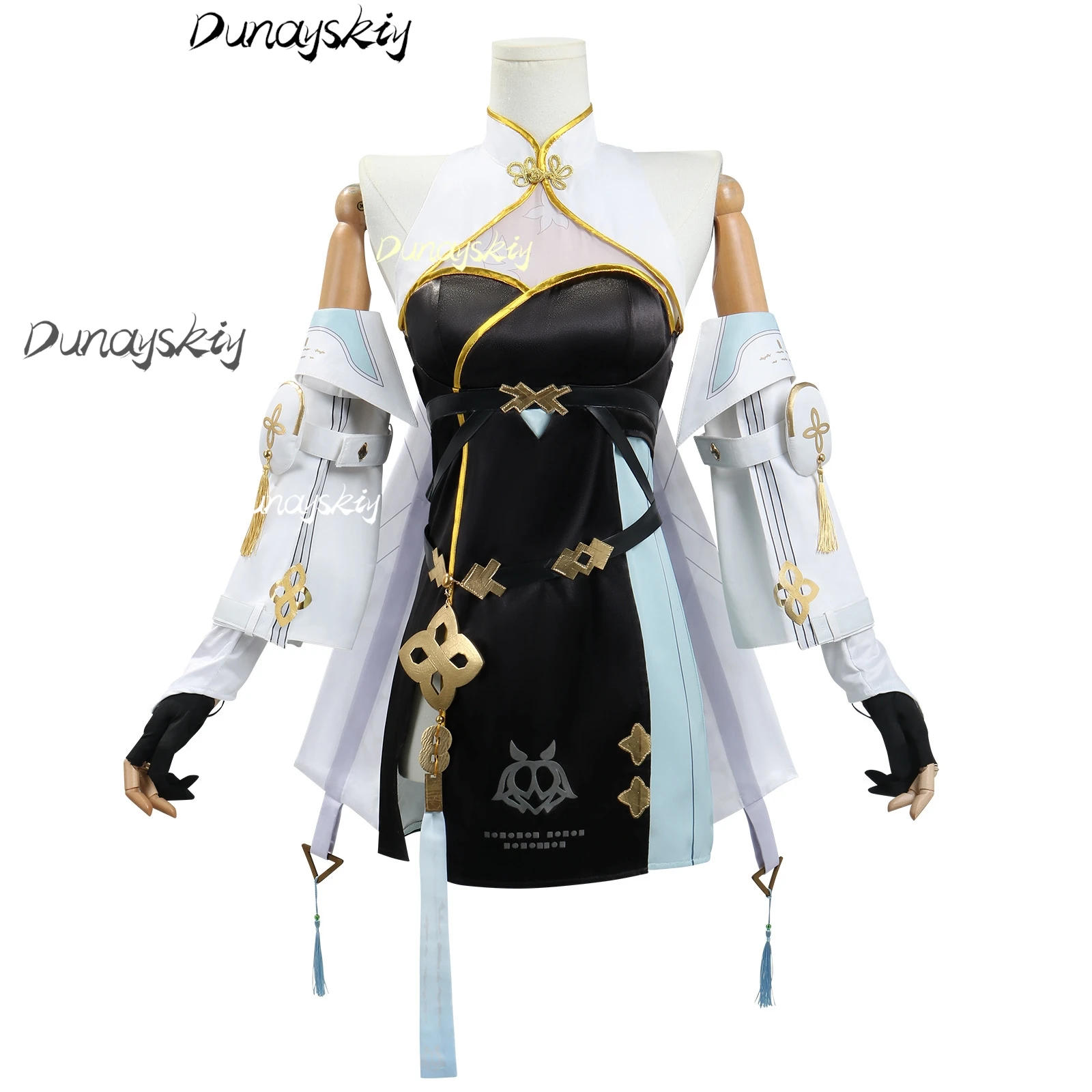 バイジー-女性用ウィッグ付きコスプレ衣装,アニメゲームの衣装,ハロウィーンパーティー用にカスタマイズされた服