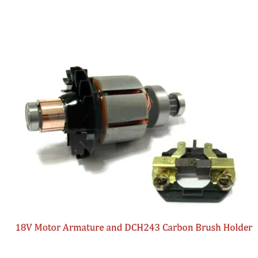 Para dc143 dch363 dc364 dcd931 dcd936 dcd940 dcd945 dcd980 armadura do motor suporte de escova de carbono 2 peças conjunto dcd700 dcd7330