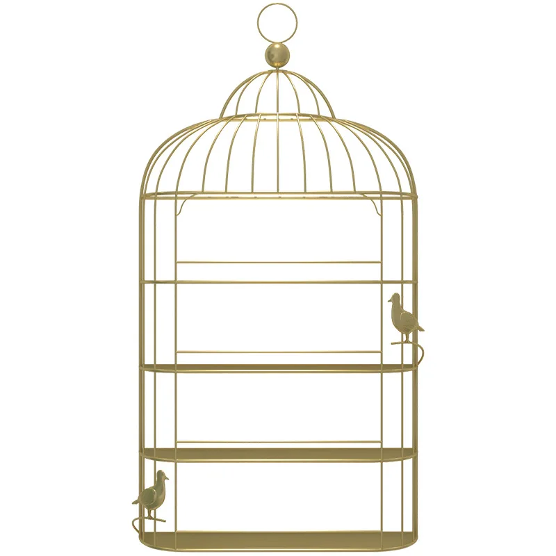 

Nordic wrought iron manicure shelf Wall hanging No punching rack Internet celebrity cosmetics shelf Nail polish display stand
