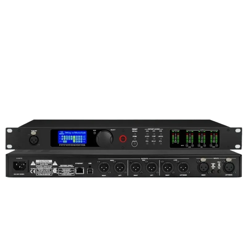 

PA2 Professional Digital Audio Processor with 2 in And 6 Out Speakers for Professional Bar and Stage Performances and A Linear