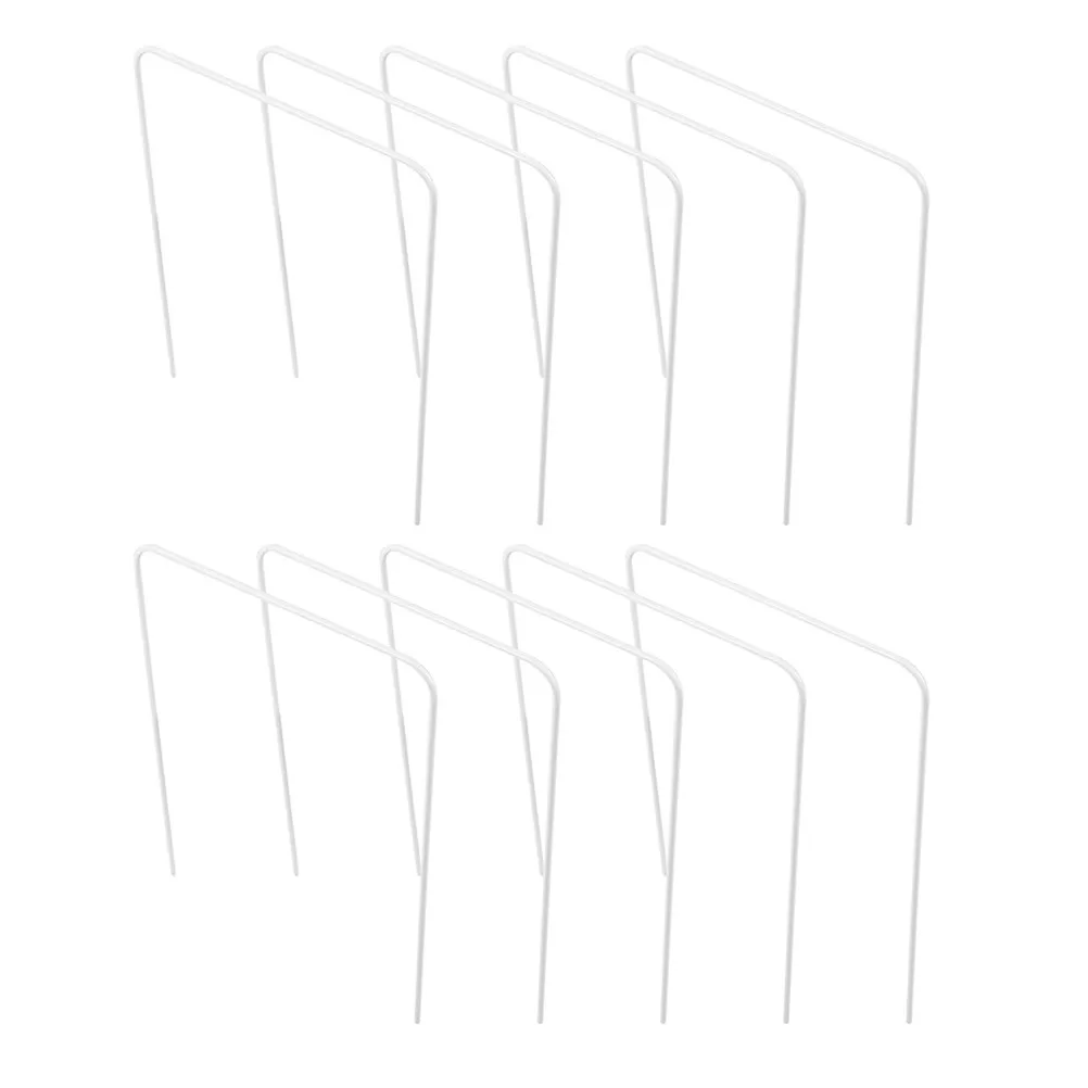 

10Pcs Croquet Gateball Game White Metal Replacement Wickets Set for Lawn Backyard Outdoor Croquet Hoops Game Parts