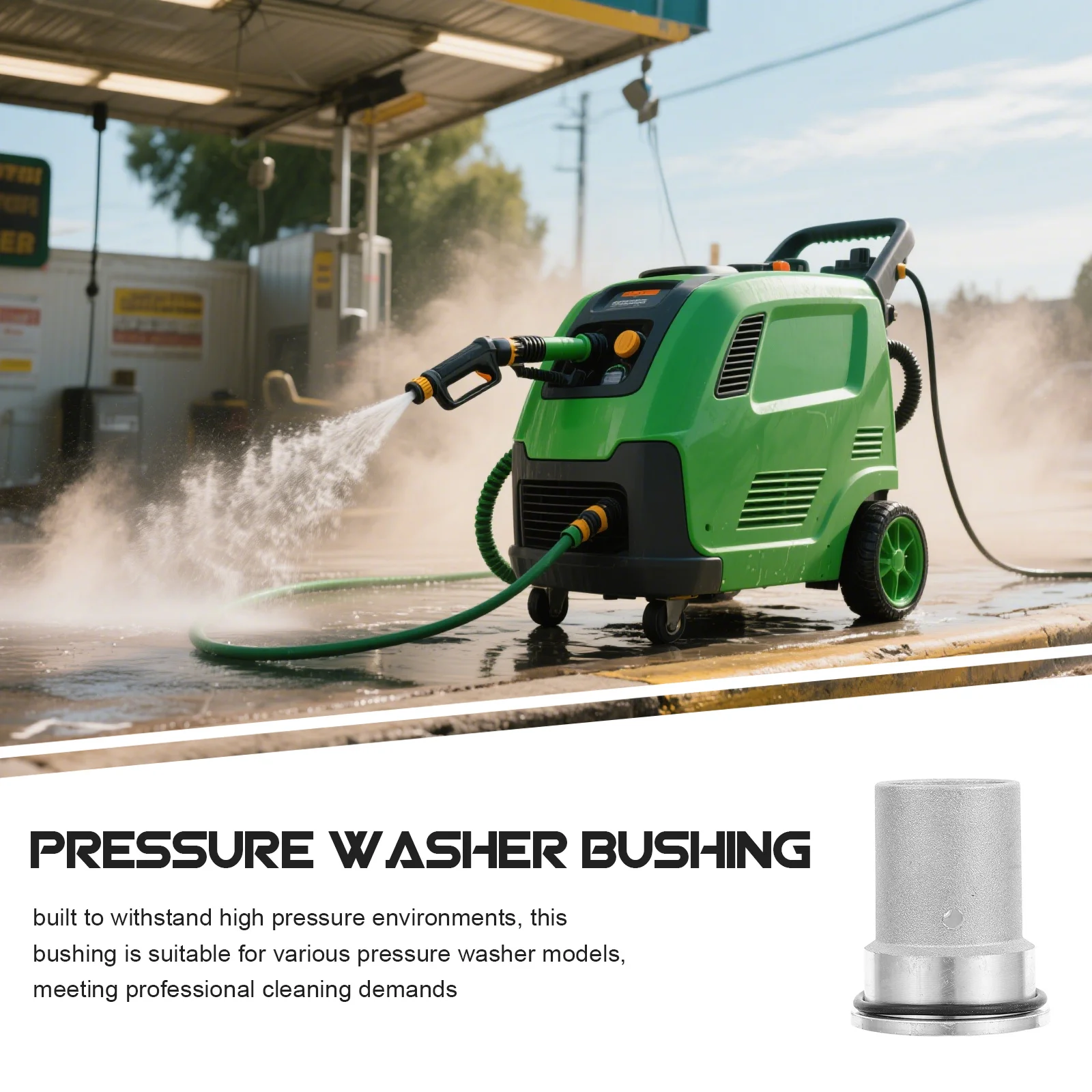 3-teiliges Hochdruckreiniger-Zubehör, Metallbuchse für den Pumpenersatz, stabile Hülse, passend für Schnellverbindungsstücke