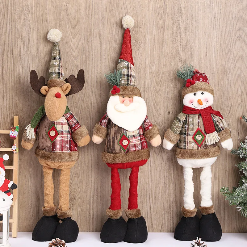 

Christmas Decorative Christmas Dolls Reindeer Snowman Santa Claus Standing Doll New Year Ornament Christmas Merry Christmas