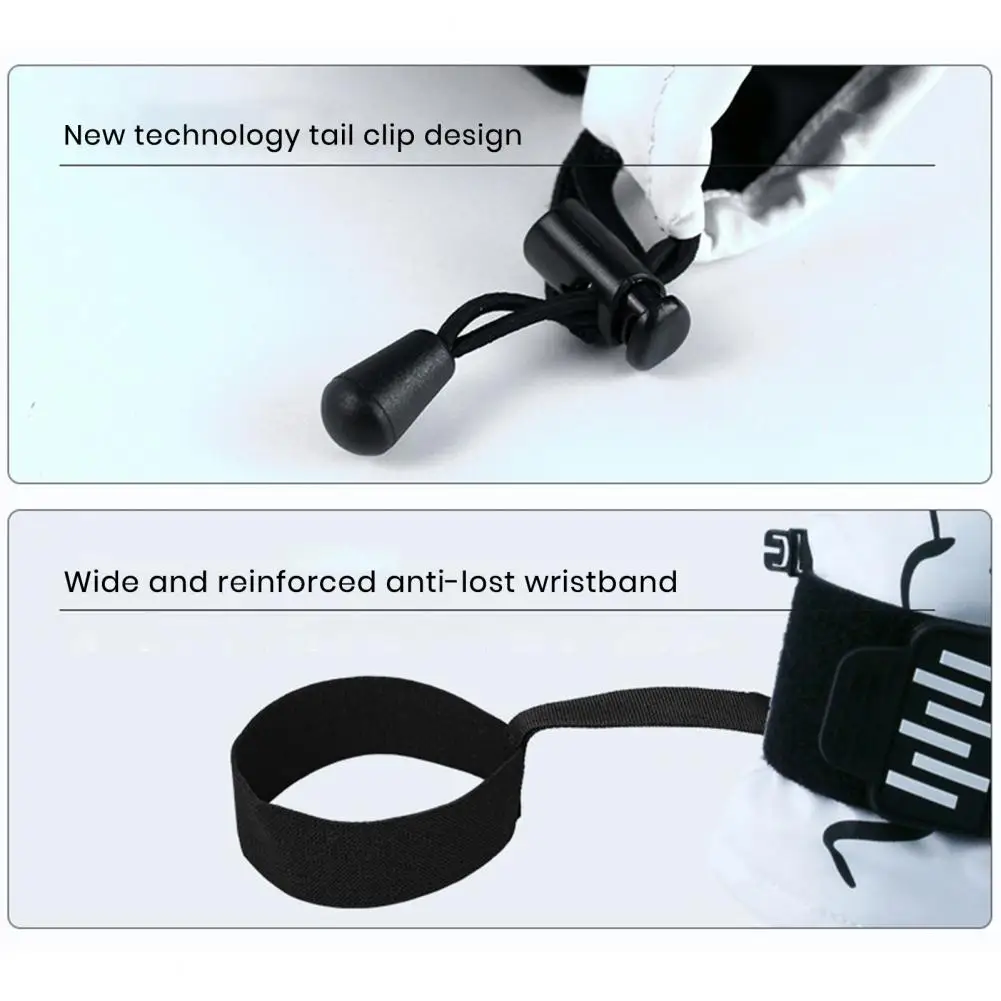 Waterproof Ski Gloves Ski Gloves with Built-in Wrist Guards Eva Shock Absorber Winter Gloves Waterproof Warm for Cycling
