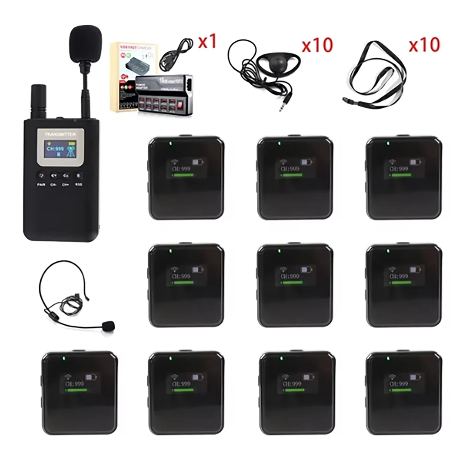 Wireless Whisper Tour Guide System Simultaneous Interpretation System For  Tourism Group Service Meeting Gathering  Conference