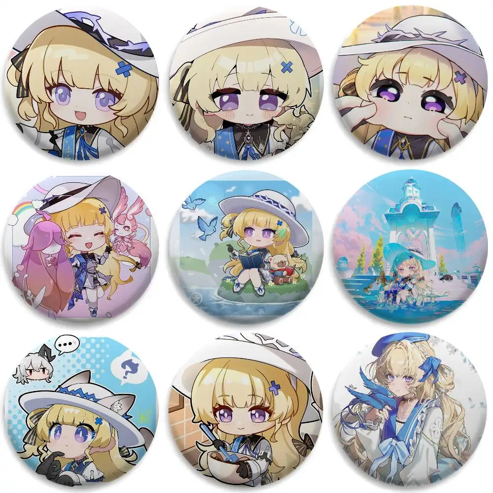 

Phoebe Cute Wuthering Waves Badges Round Exquisite Badge Brooches Creative Pins For Clothes Hat Backpack Gift Accessories