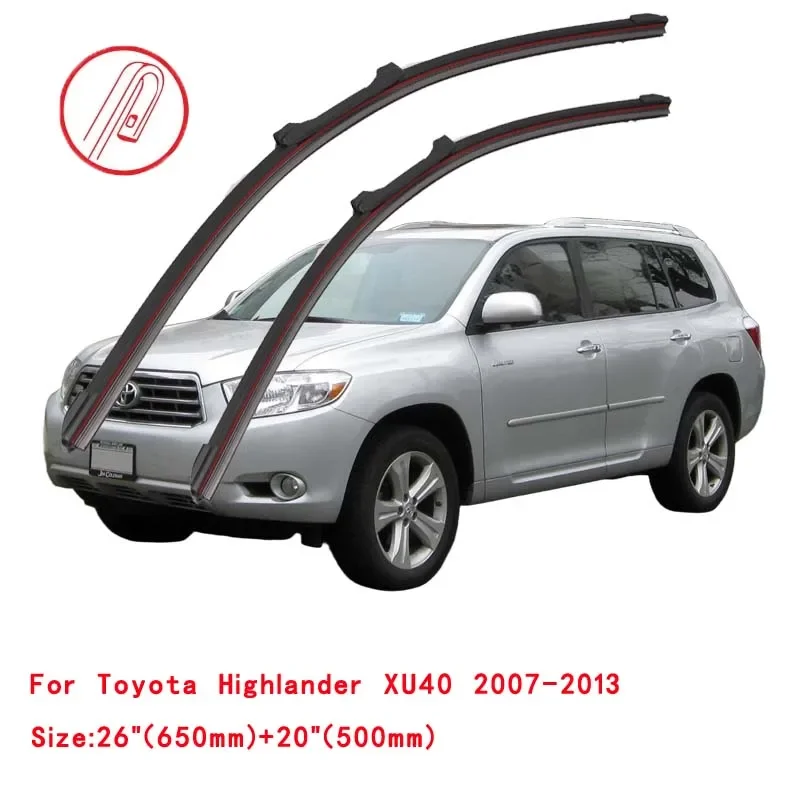 For Toyota Highlander XU40  XU50 Kluger 2008~2018 Windscreen Windshield Wipers Car Accessories 2009 2010 2016 Car Wiper Blade