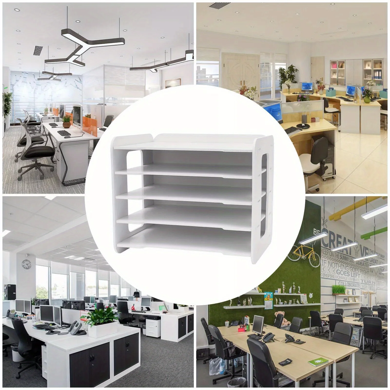 

5-Tier Stackable Desk Organizer - Premium File Tray Holder for Ultimate Office Efficiency