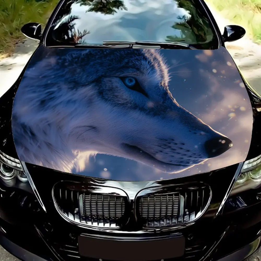

Звездный волк, обертка на капот автомобиля, виниловая наклейка, графический капот для грузовика, автоаксессуары, украшение, наклейка, подарок