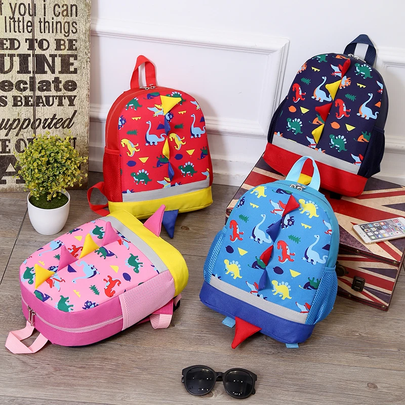 

Children Backpack Cute Cartoon Dinosaur Printed Kids SchoolBags Trendy Waterproof Kindergarten School Bookbag Student Backpacks
