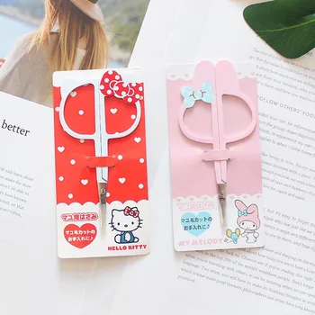 Tesoura de sobrancelha de aço inoxidável, cílios, nariz, remoção de pelos, ponto redondo, aparador de cabeça, cuidados pessoais, maquiagem, ferramentas de beleza, 1 peça