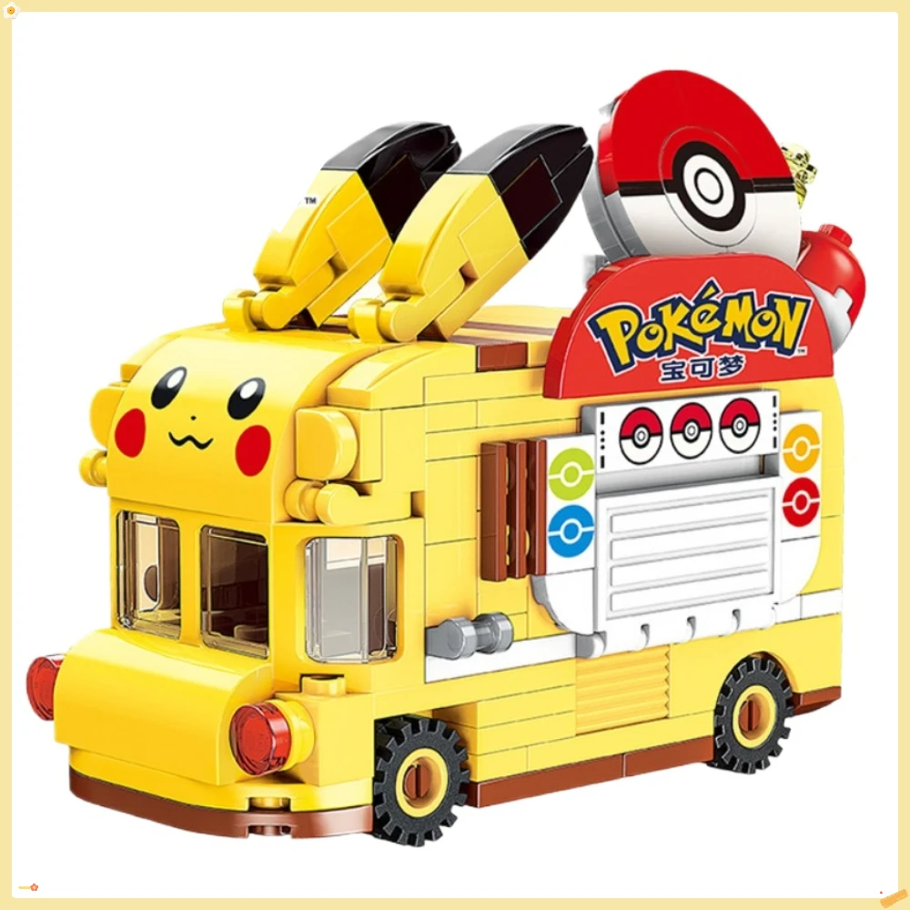 

Keeppley Pok É Mon Series Pikachu Mini Pok É Ball Cart Mini Bus Puzzle Assembly Building Block Toy Creative DIY Children's Gifts