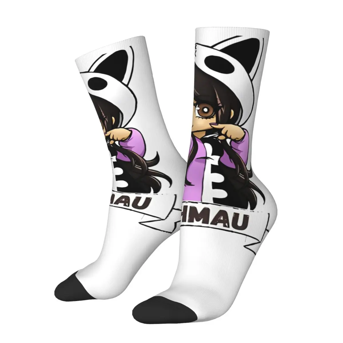 Chaussettes Aphmau Anime pour hommes et femmes, chaussettes de sport absorbant la sueur, dessin animé mignon, chaud, coloré, hiver