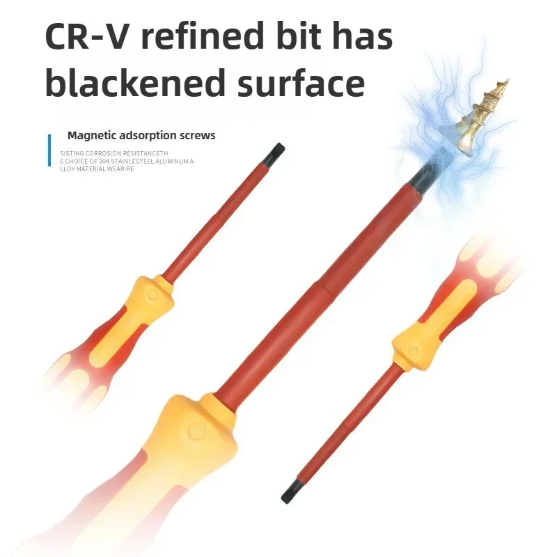 磁気ドライバードライバーセット絶縁十字型マイナスビット電気技師用電気技師ハンドツール多機能
