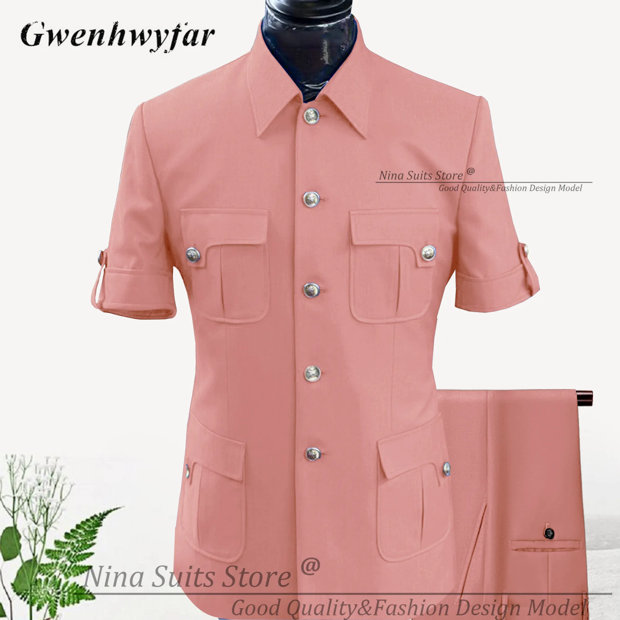 Gwenhwyfar G & N African Style Suit Sky Blue 3