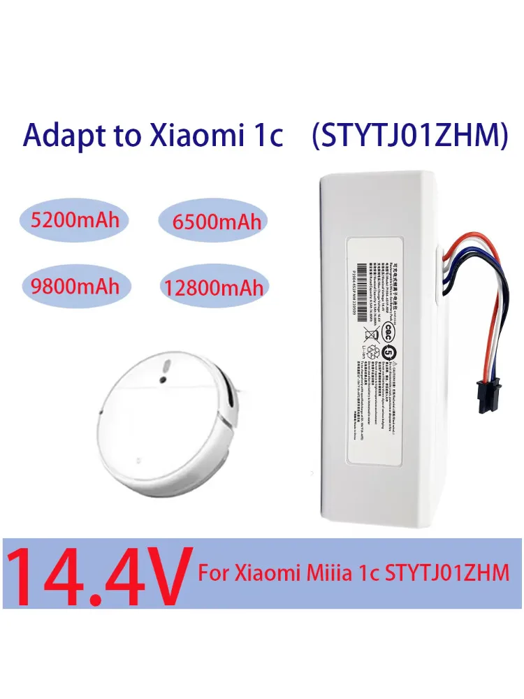 Nouvelle batterie 14.4V 12800mah P1904-4S1P-MM pour Xiaomi Mijia 1C STYTJ01ZHM Robot aspirateur vadrouille accessoires batterie