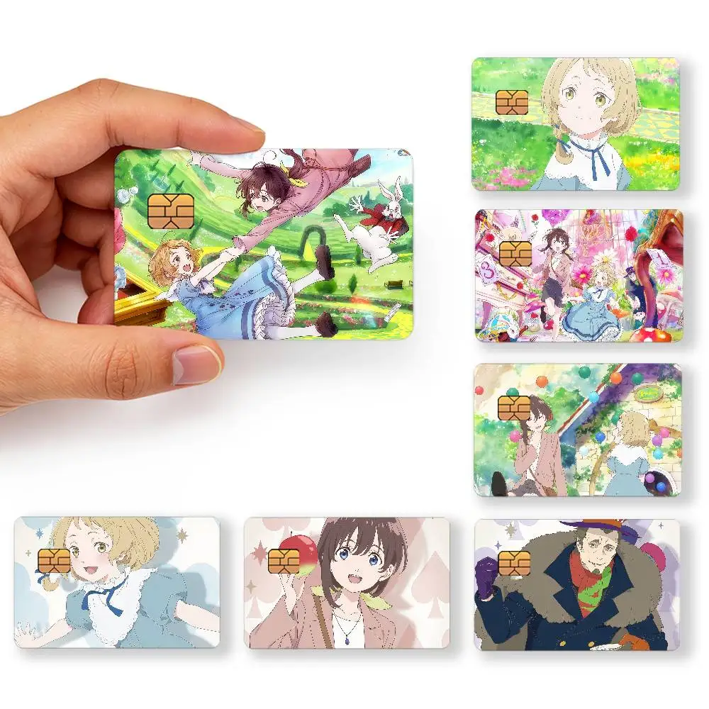 anime cartoon cute d-Dive in Wonderland Decor Exquisite Card Sticker for Debit Credit Bank Cards Skin Cover Gift Student