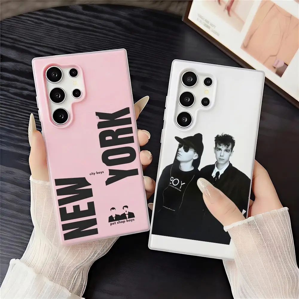 Electronic P-Pet Shop BoysS Phone Case 2-in-1 Detachable Clear Case with Card & Photo Slot for Samsung S22-S26