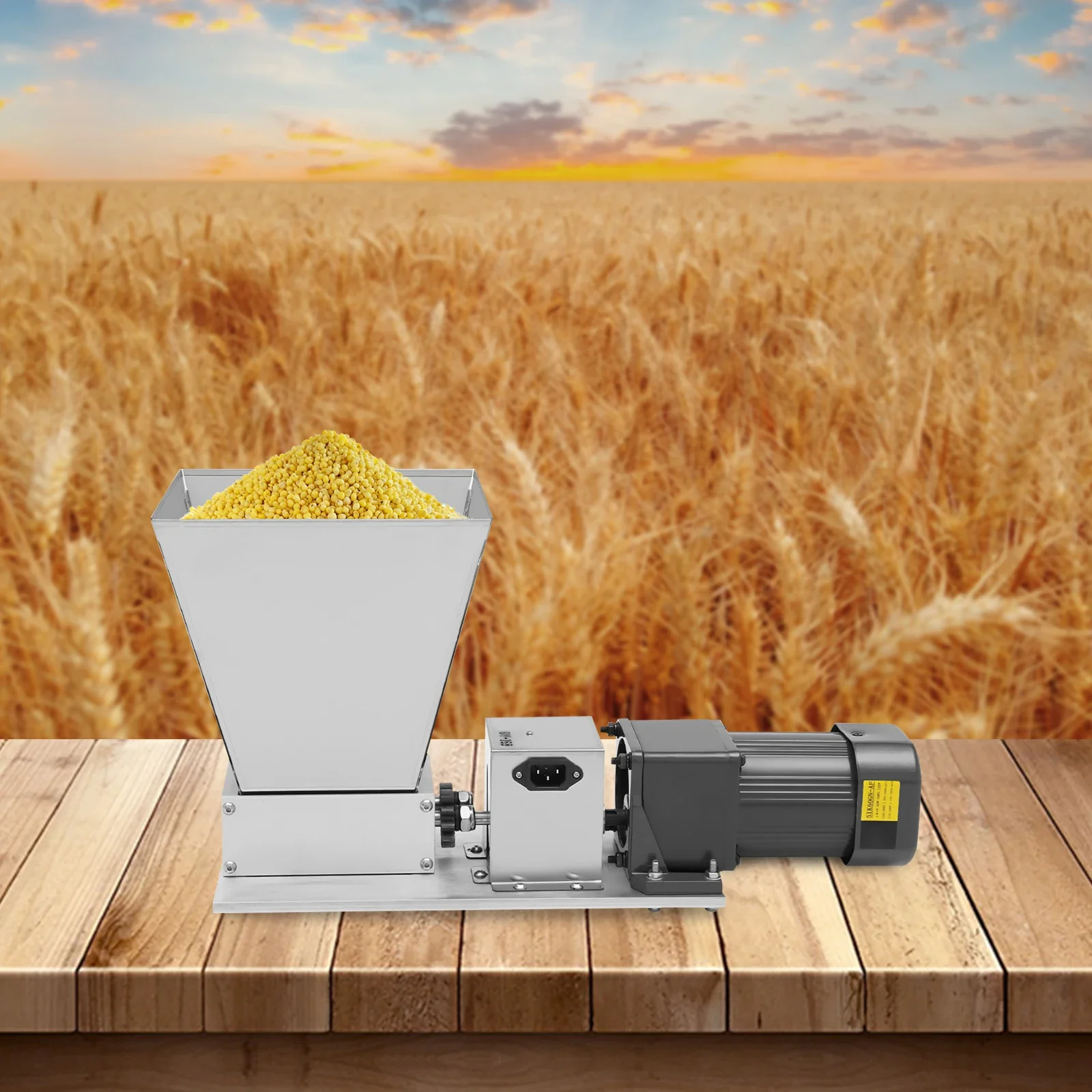 Electric Grain Mill Barley Grinder 60W Malt Multi-function Grain Crusher for Grinding Wheat and Corn BCC