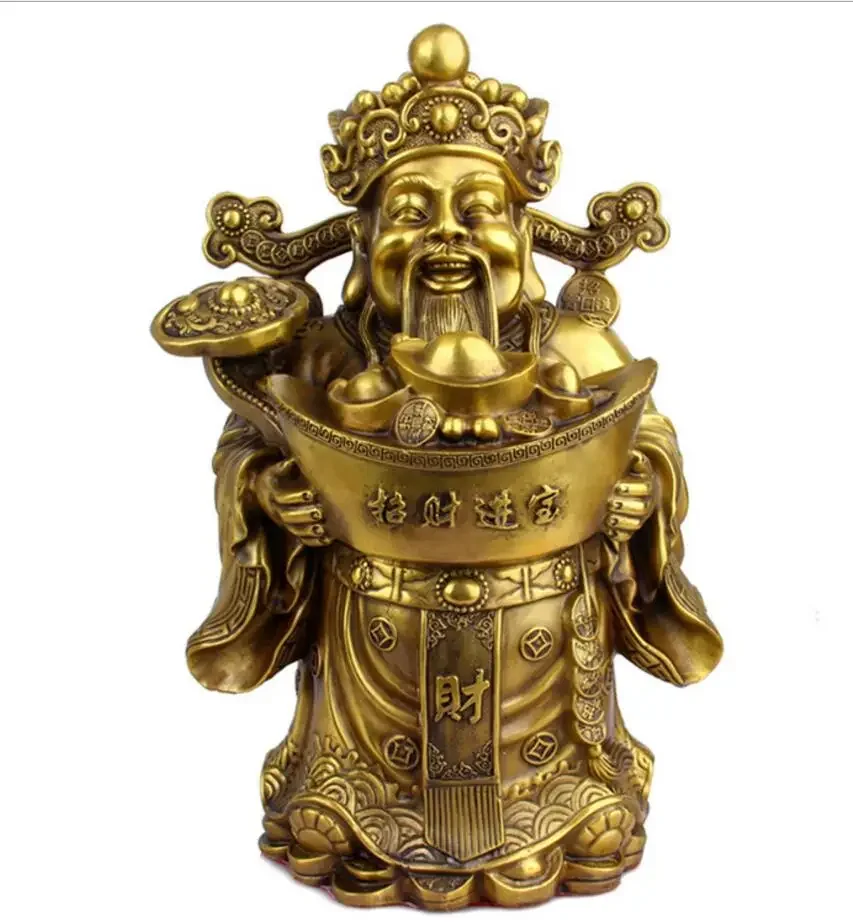 Kupferstatue Kaiguang reines Kupfer Gott des Reichtums schmückt einen großformatigen Artikel Gott des Reichtums Bronze Haushaltsgeschäft bewegt