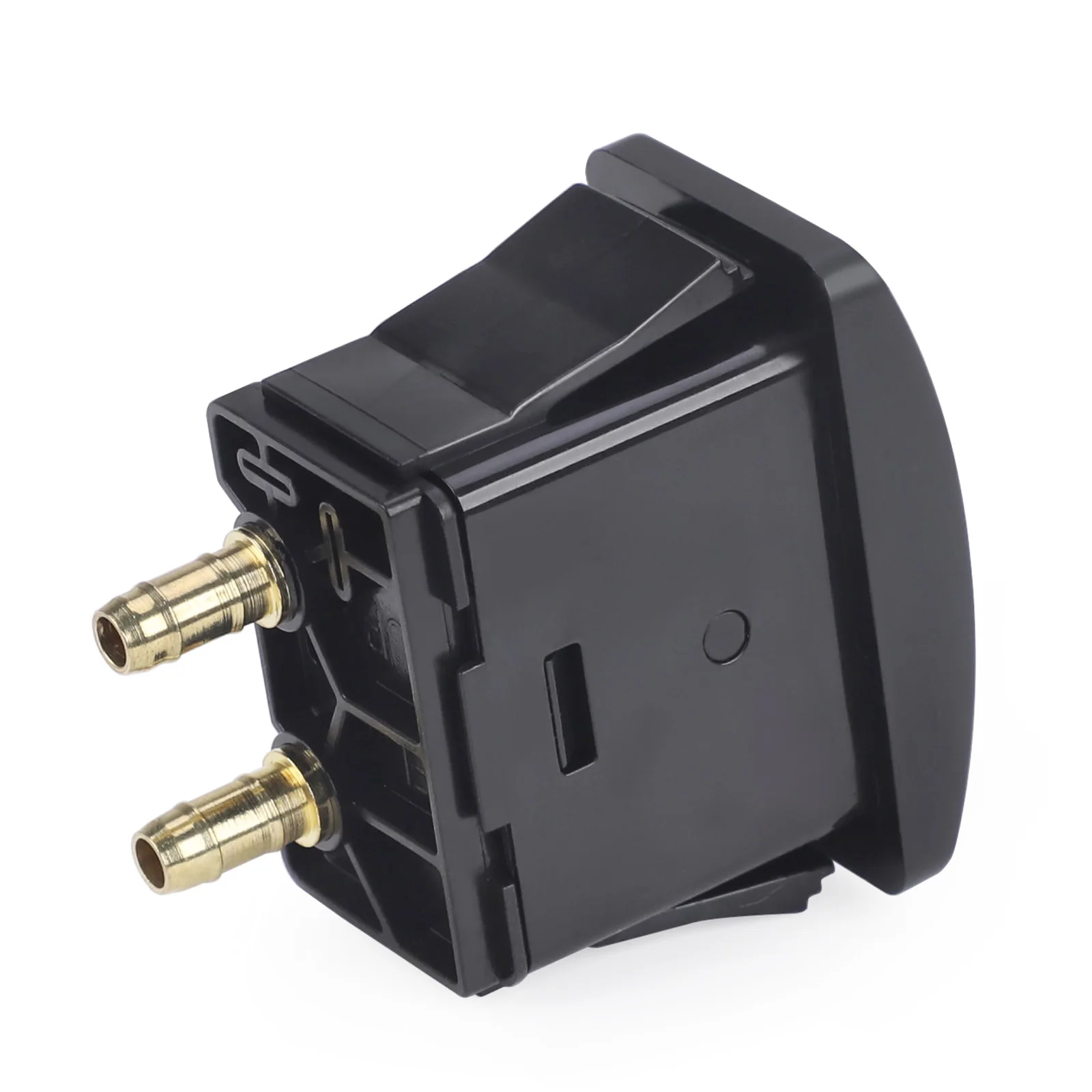 

Air Spring Activation Switch Paddle Type Push to Snap Tab ON-OFF-ON Electric Cab Seat Pneumatic Valve Switch 3-Position Black