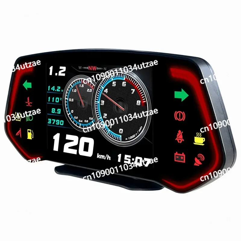 Misuratore LCD automobilistico completamente multifunzione Velocità del veicolo, velocità, temperatura dell\'acqua, consumo di carburante,