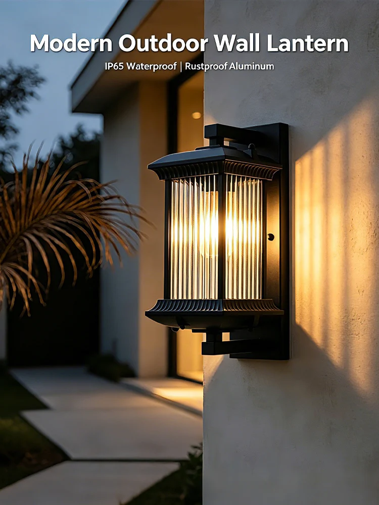 Moderne Außenwandleuchte Wasserdicht Aluminium LED Garten-Veranda-Wandleuchte Retro Hof Außenwandbeleuchtung für Haus Villa Balkon