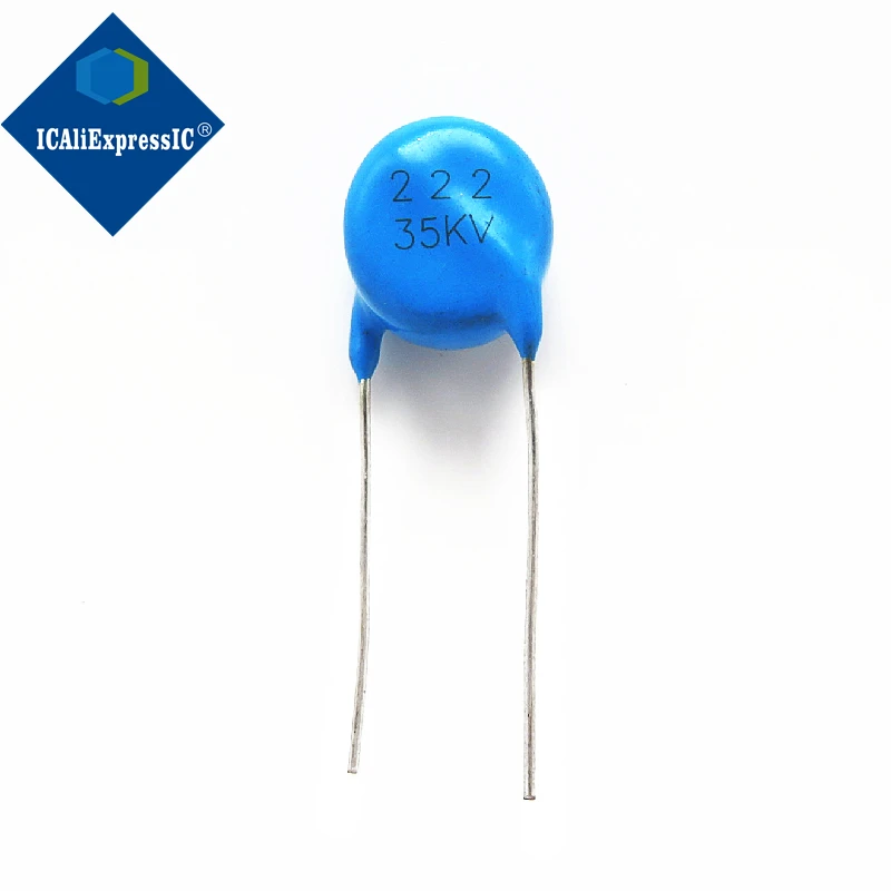 5piece High voltage capacitor 35KV 222 2200pF high voltage ceramic capacitor