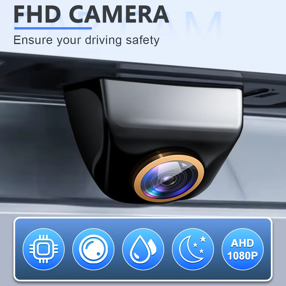 

AHD 1920x1080P Fisheye Golden Lens Car Rear View Camera 200° Full HD Night Vision Vehicle back car reversing Front Camera