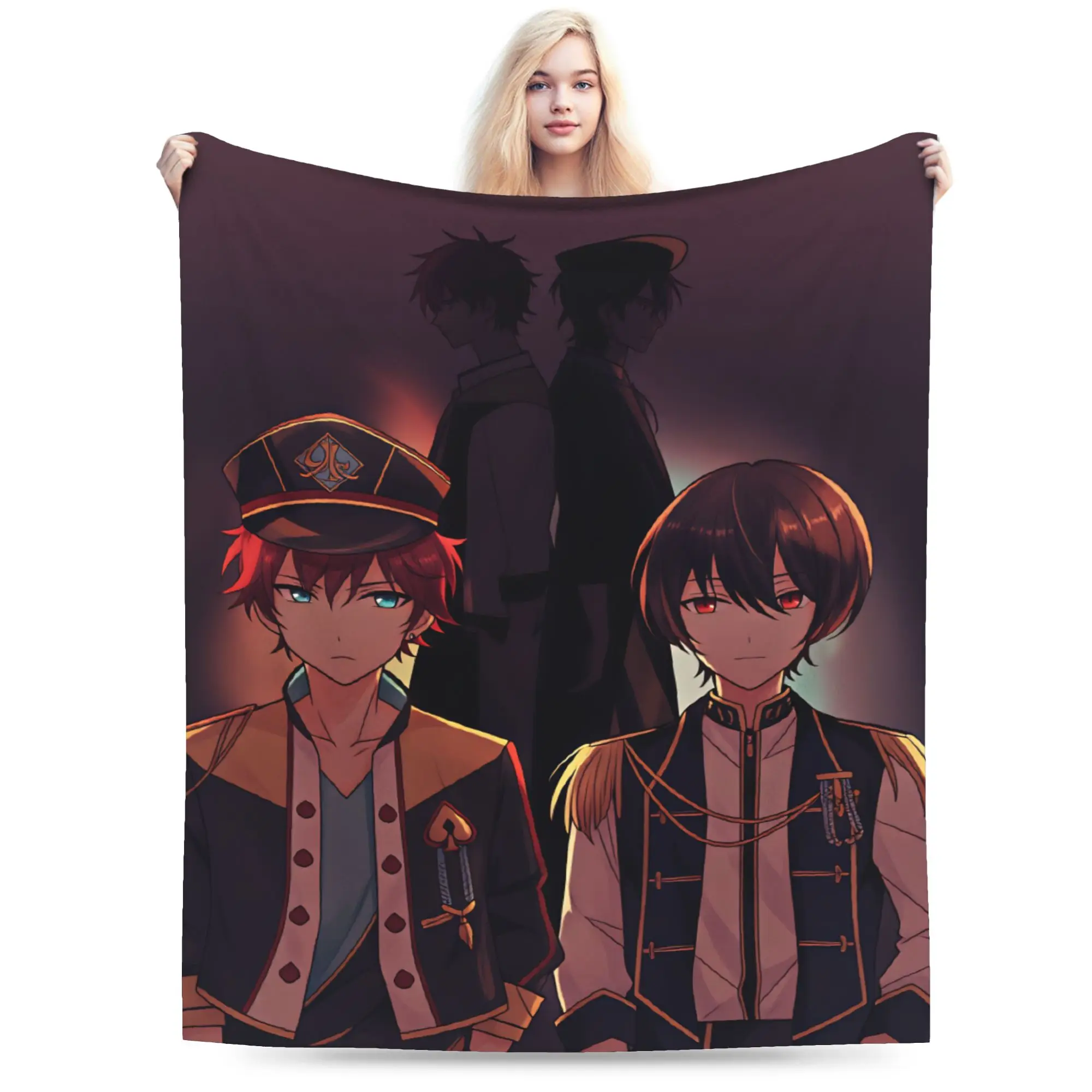 Ensembles-Stars  Throw Blanket Super Soft Fashion Blankets  For Living Room Travel Car Flannel Bedspread Bed Cover