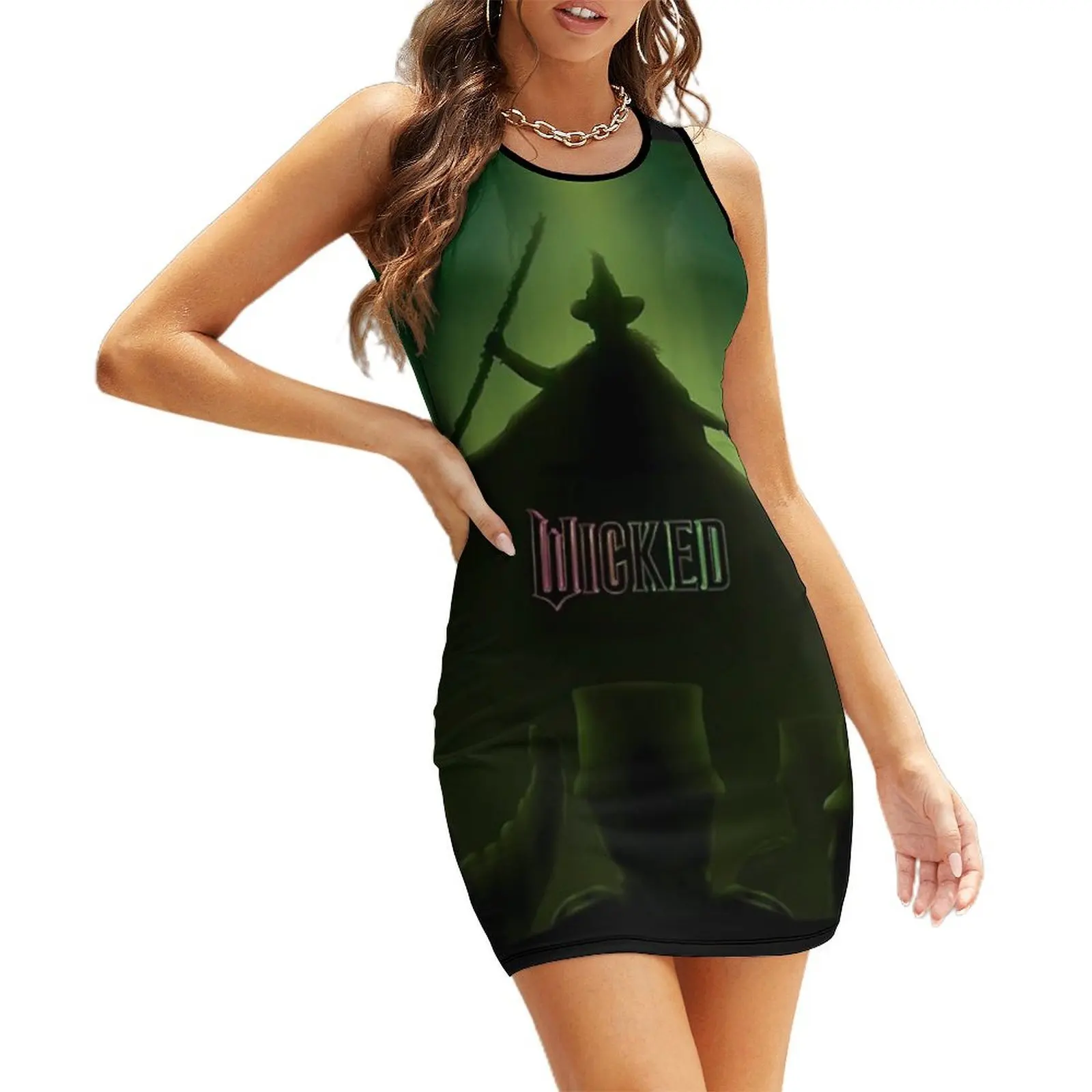 

Wicked Movie Glinda Sleeveless Sundress evening dresses women Woman fashion Aesthetic clothing