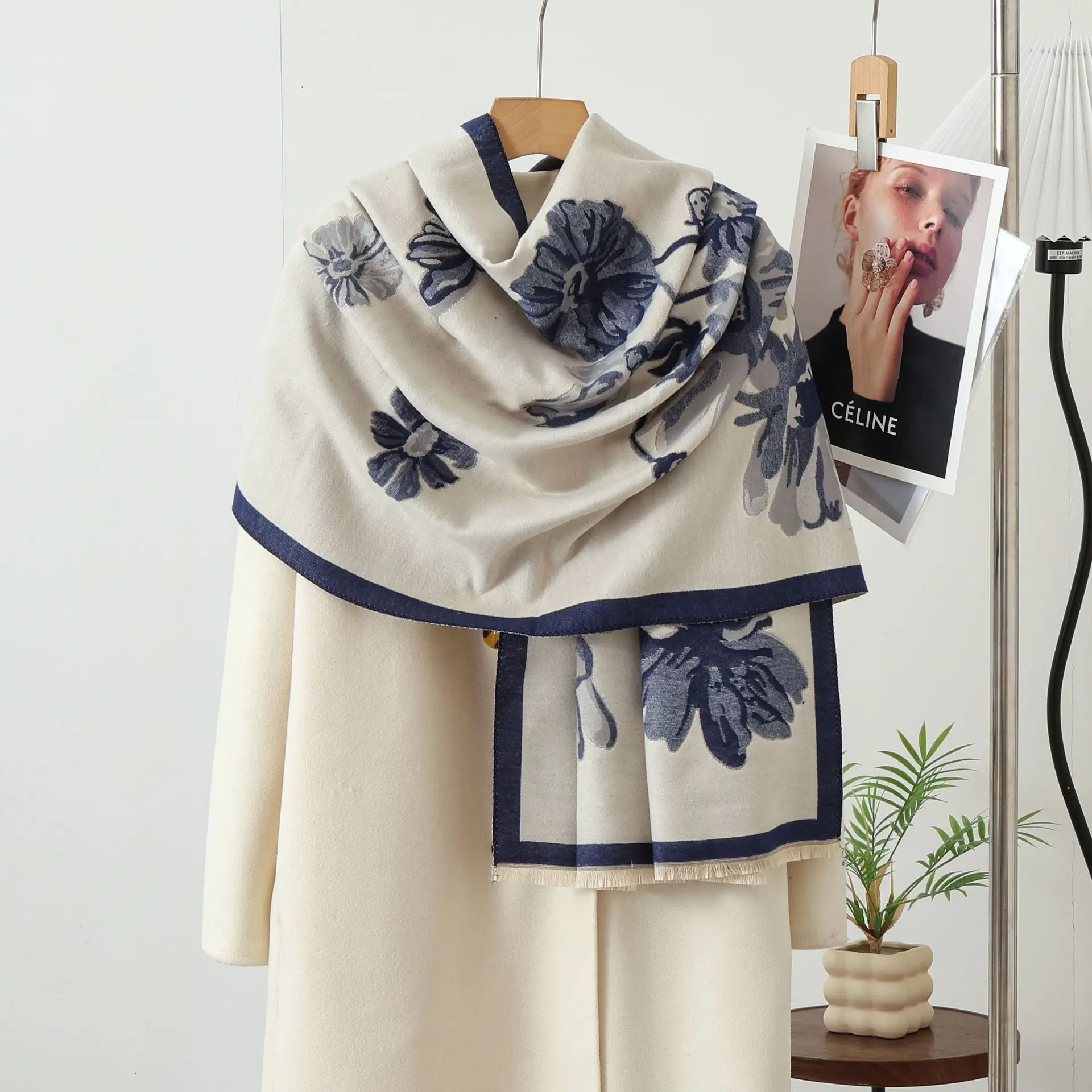 

Thick Warm Versatile Scarf Wrap - Women's Winter Faux Cashmere Neck Warmer, Korean Vibes Luxury Warm Shawl for Cold Days