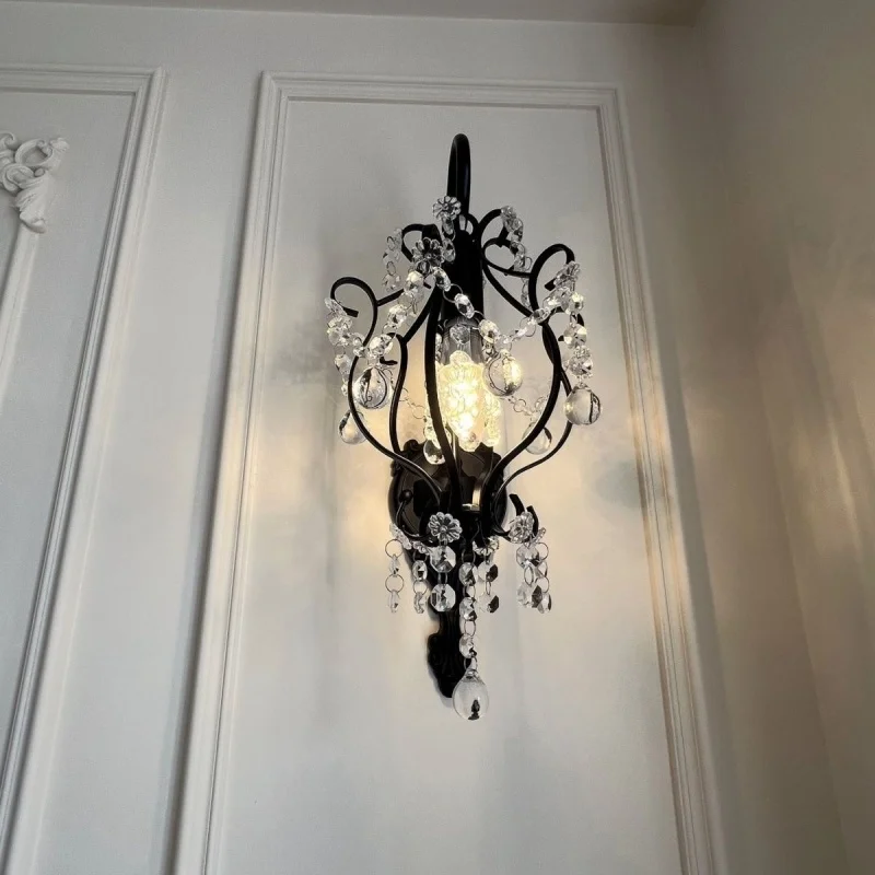 Modern Luxury Crystal LED Light Hotel Corridor Bedroom Bedside Study Lamp Living Room TV Background Wall Atmosphere Decor Lights