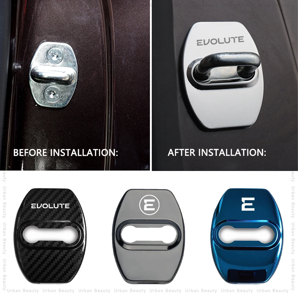 Car Door Lock Cover Auto Emblems Case for Evolute i-Jet i-Joy i-Pro i-Sky i-Space i-Van Car Styling Automotive Accessories