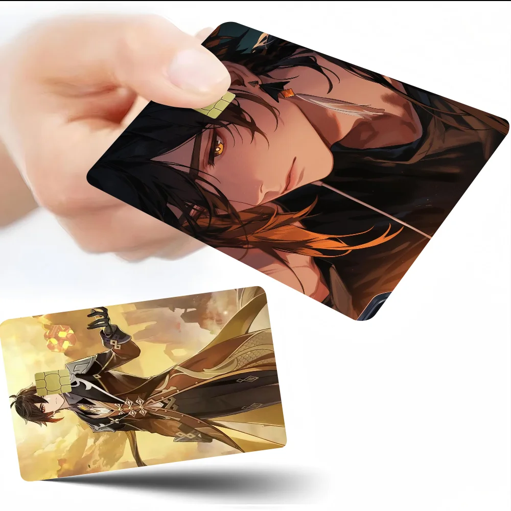 Zhongli ملصقات جلدية لبطاقة الائتمان لـ VISA Bank Bus Metro Access Card غطاء طبقة رقيقة واقية ملصق مائي للنساء