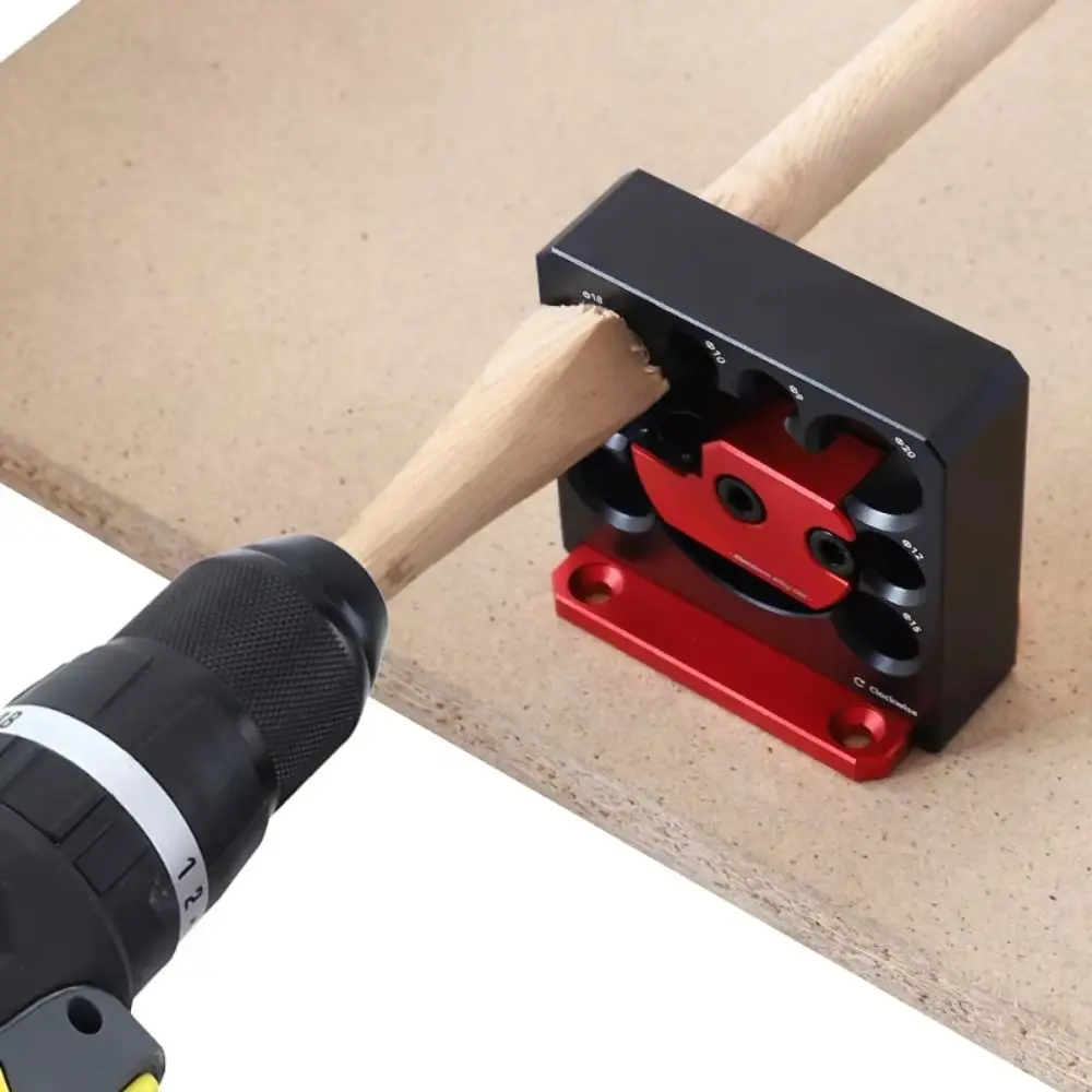 

8 Holes Dowel Maker Jig Precision Adjustable Dowel Cutter Plate Wear Resistant Aluminum Alloy Electric Drill Milling Dowel