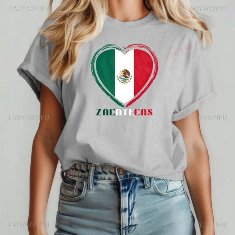 Zacatecas México T Shirt Custom México State Shirts Mexicana Graphic T-shirt Cotton Latina Letters Tee Fashion Unisex Clothes