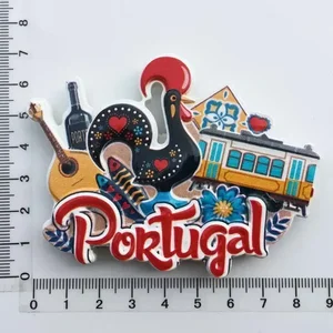 Portugal-Portugal-Kühlschrankmagnete, Erinnerung, Portugal, Hahn, Portugal, Elektro, Gitarre, Magnet, Sammlung, Reisegeschenk 10 Hauptverkäufe Iman Aveiro Portugal - №3