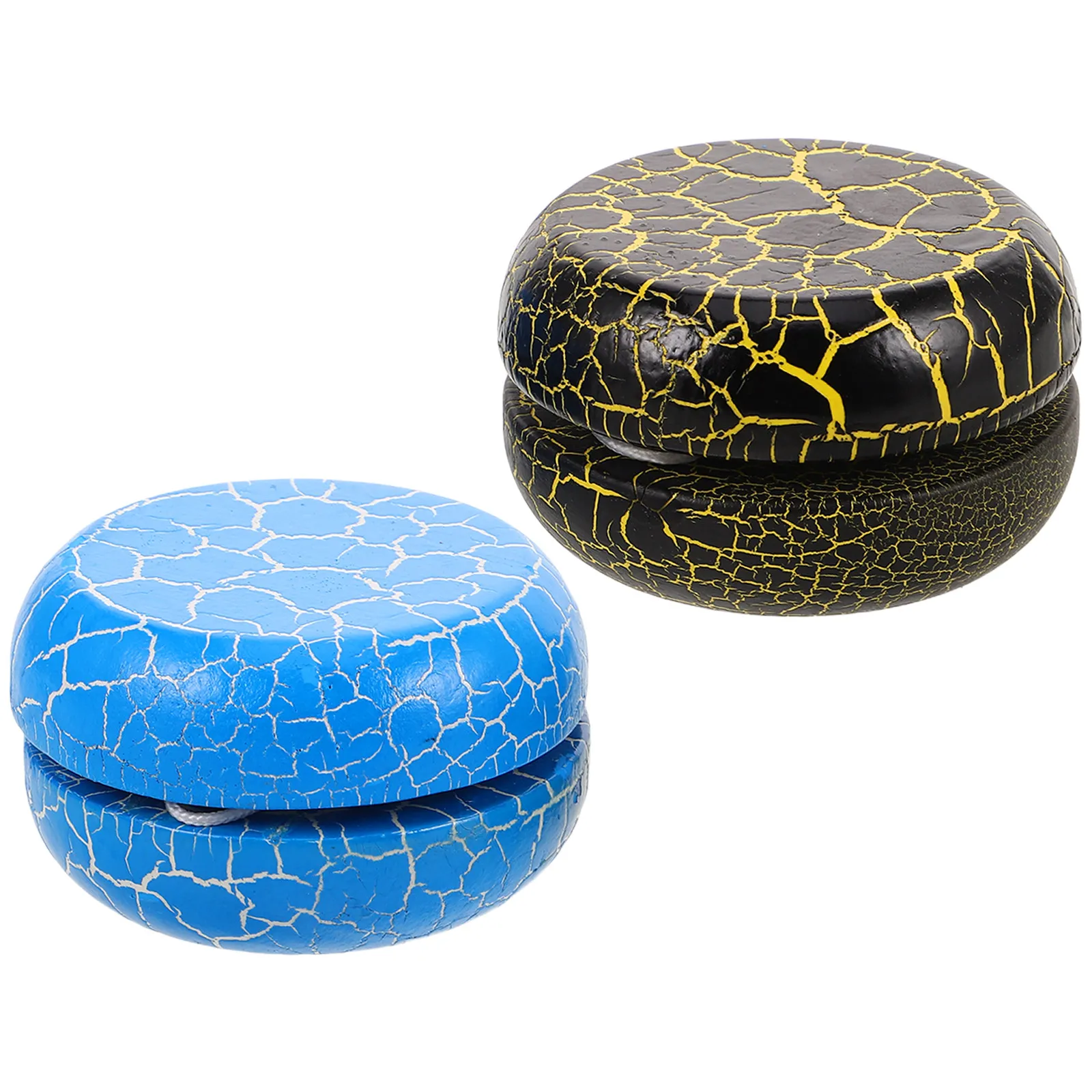 2Pcs Crack Wooden -Yo for Kids Beginner Easy Play Enhances Creativity Hand Eye Coordination Portable Outdoor Game Party