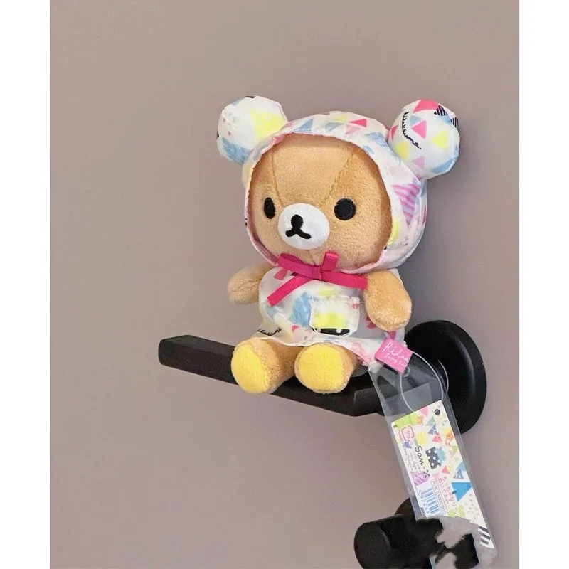10 cm Kawaii Rilakkuma Plüsch Puppe Anhänger Schlüsselbund Anime Cartoon Nette San-x Student Rucksack Anhänger Schlüssel Kette Mädchen geschenke Spielzeug