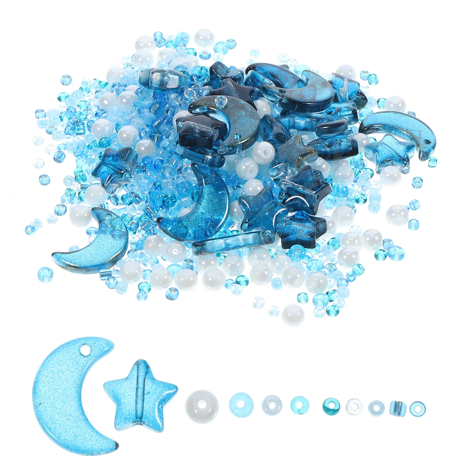 

DIY Crafts Beading Glass Spacer Necklace Bracelet Earrings Making Beads Jewelry Accessories Tools Various Colors Durable Smooth