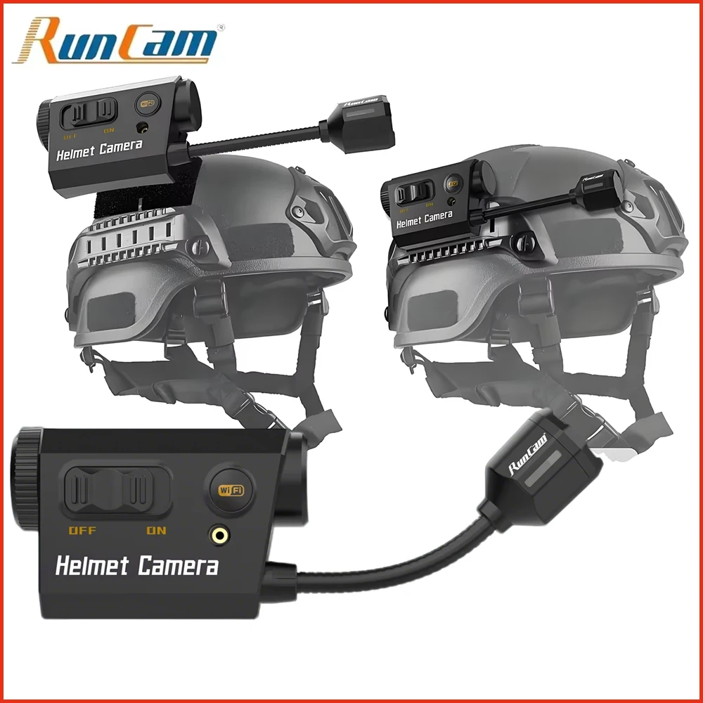 

Камера для шлема RunCam Run Cam 4K, видеорегистратор 4K Ultra HD, гибкие углы съемки, длительное время работы от батареи
